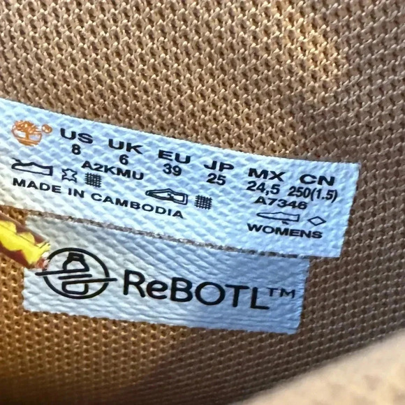 Timberland Womens Size 8  Sky Wheat Nubuck 6in Lace Up Platform Boots - Picture 7 of 7